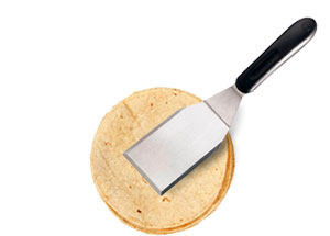 tortillas with a spatula